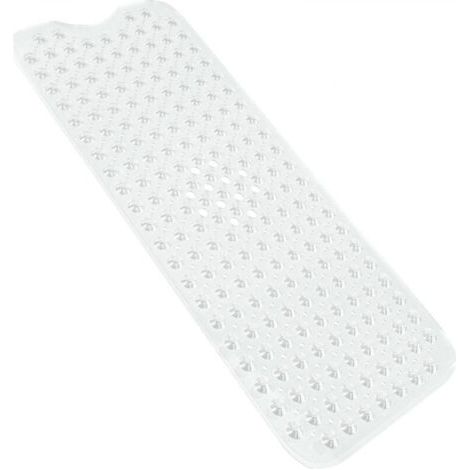 Tapis Anti Derapant Baignoire Enfant Douche 100 40CM Antidérapante de Bain Extra Long, Apis Bain Antidérapant avec Ventouse Blanc Lavable en Machine. (1/5)