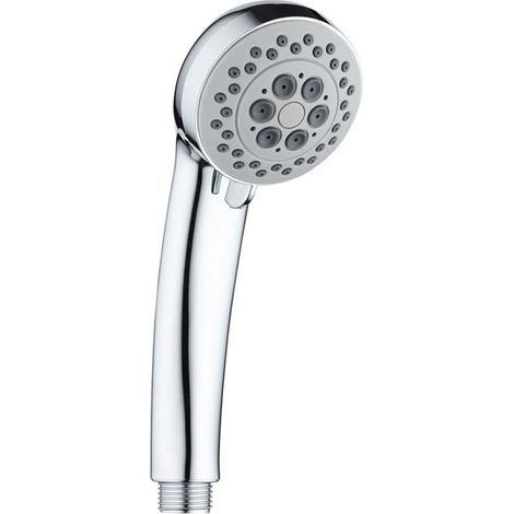 Aloni Econ Handbrause Duschkopf Kunststoff Chrom mit 3 Strahlarten und Anti-Kalk-Noppen 1/2 Zoll Aloni Econ Handbrause Duschkopf Kunststoff Chrom mit 3 Strahlarten und Anti-Kalk-Noppen 1/2 Zoll (1/3)