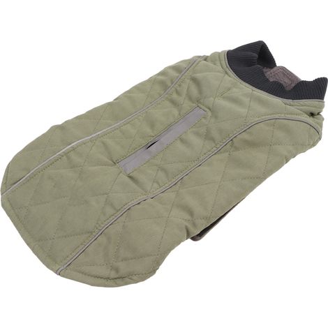 Manteau d'hiver pour chien, classique, élégant, épais, chaud, coupe-vent, imperméable et réfléchissant, pour chiens moyens et grands, vert, taille XL (1/5)