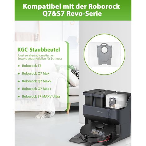 KGC Kit Sacs d'accessoires pour Roborock S7 Maxv Ultra/S7 Pro Ultra/Q7 Max / Q7 Max+/ Q5+ Aspirateur Robot, sac pour Station D'aspiration Automatique (1/4)
