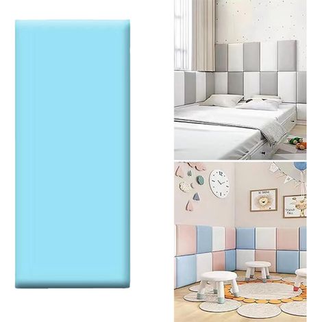 Lot de 8 autocollants muraux bleus anti-collision pour dossier, 20 x 40 cm, autocollants muraux d'intérieur à faire soi-même, anti-collision (1/5)