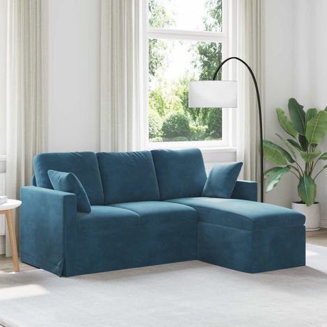Sofa Blau 178 x 134 x 80 cm Samt (1/5)