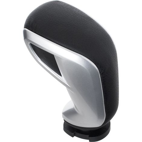 Citroen C5 III 08-17 Automatik-Schaltknauf SCHWARZES LEDER + SILBER