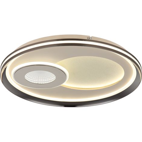 LED Deckenleuchte Deckenlampe 3D-Effekt CCT Memoryfunktion sandfarben D 50 cm (1/5)