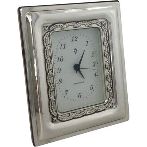 Lowell orologio da parete 39,4 cm, quarzo, cassa in MDF, vetro frontale, numeri in rilievo, Bianco