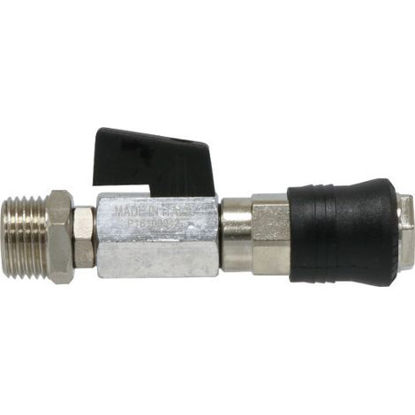Sodise – Kit sortie de cuve rapide 1/4' et 1/2' – Raccord rapide F 1/4' – Robinet filetage M/F 1/4' – Réduction M1/2' - F1/4' – 11919 (1/2)