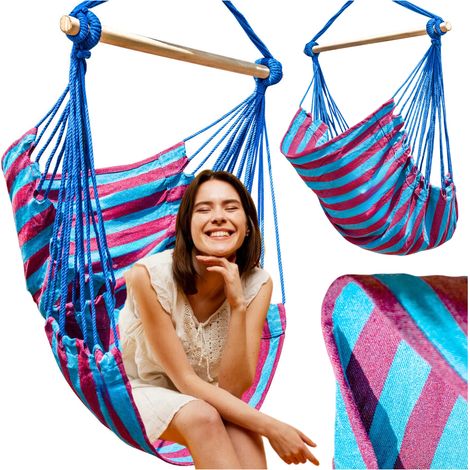 hamac de jardin, chaise brésilienne, balancelle bohème, fauteuil suspendu (1/5)