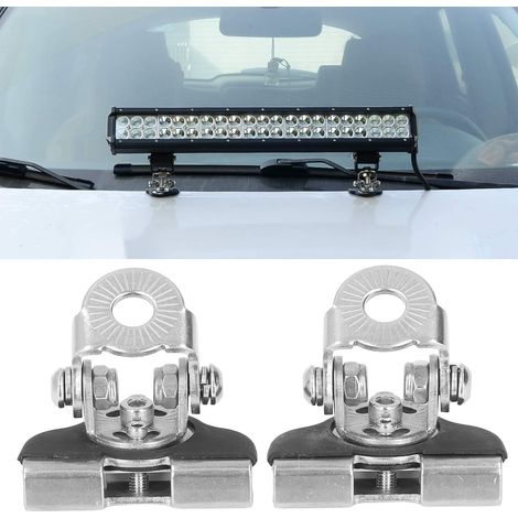 2 Pièces Support Universel pour Barre LED - Montage Réglable en Acier Inoxydable 304 pour Projecteurs de Travail (1/5)