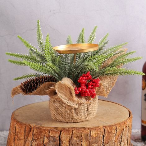 Support À Bougie De Noël - En Acier - Pour Décoration De Sapin De Noël Et Mariage - Lot De 1 (1/3)