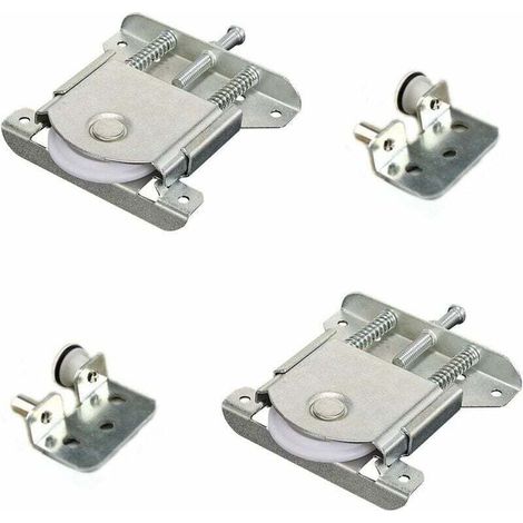 Roulettes Coulissantes pour Porte d’Armoire – Lot de 2, Alliage Ferreux Haute Résistance, Amortissement Silencieux (1/5)