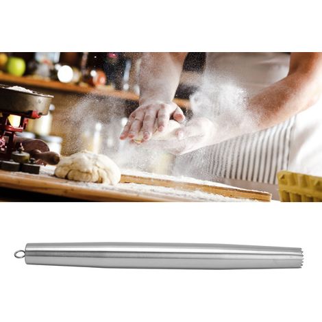 Rouleau à pâtisserie broyeur à glace en acier inoxydable 304 avec anneau, grande taille, pour usage domestique - Couleur naturelle (1/5)