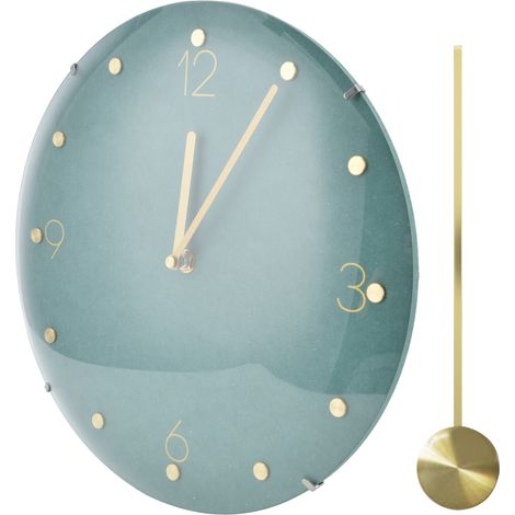 Horloge murale moderne sans cadre, ronde, à pendule, pour la maison, un bar, un magasin, un café ou un salon. (1/5)