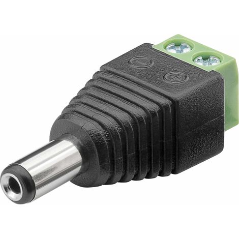 GOOBAY Terminal Block 76747, 2 broches vers fiche DC (5,50x2,10 mm) (1/2)