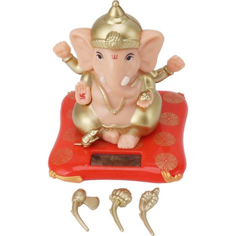 Solarbetriebene Ganesh-Dekoration für Garten, Zuhause oder Auto-Armaturenbrett