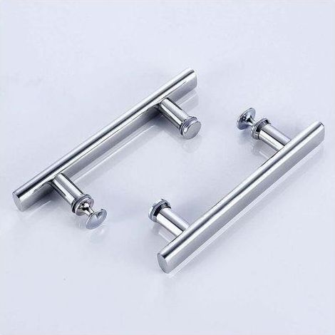 Poignée de meuble-Lot de 2 Poignée de porte de douche chromé de 145 mm (14,5 cm), trou à trou. (1/4)