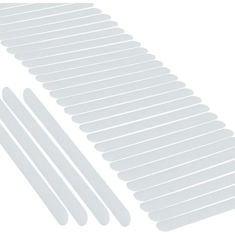 30 pegatinas antideslizantes, pegatinas para ducha, tiras de seguridad autoadhesivas transparentes para bañeras, duchas y escaleras. (1/5)