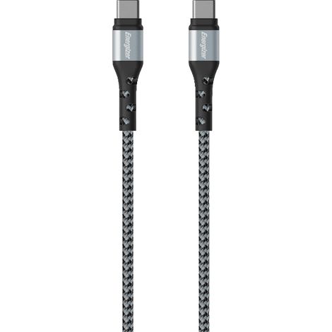 Cavo di collegamento Energizer Ultimate da USB-C a USB-C, 2 m (argento) (1/2)