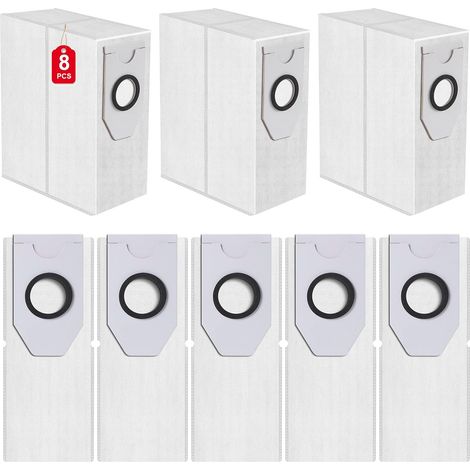 Confezione da 8 sacchetti per aspirapolvere per robot EUREKA J12 Ultra/Midea V12, set di accessori di ricambio (1/4)
