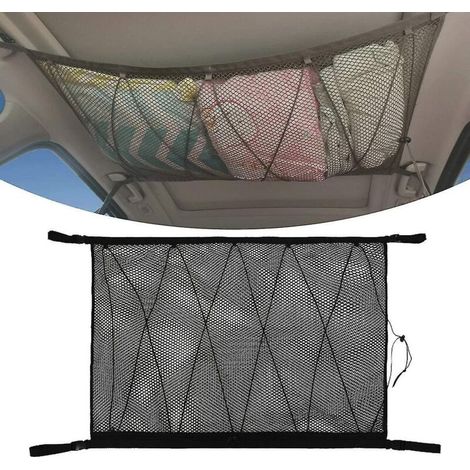 Filet de rangement pour voiture, sac de toit universel avec fermeture éclair (1/3)