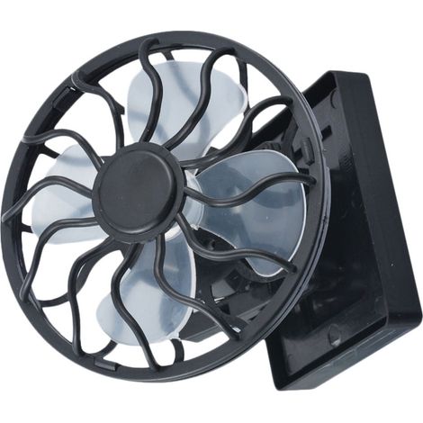 Ventilateur Solaire - Ventilateur Portable avec Pince - Alimenté par Panneau Solaire - Pour Bureau Jardin Extérieur - 1 Pièce (1/5)