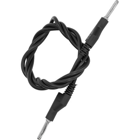 Câble de test banane mâle-mâle 4mm empilable type ressort J.70023, connecteur haute tension, noir, fil de mesure empilable, cosse banane 4mm, sonde de test robuste (1/5)