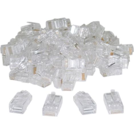 Vtizikl Connettore Lan 8 Poli Ethernet Plug Rj45 Maschio Da Crimpare Per Cavo Di Rrete - (1/4)