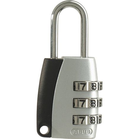 Cadenas noir / aluminium à combinaison interchangeable série 155 Abus - Anse Hauteur 15,5 mm - Diamètre 3 mm