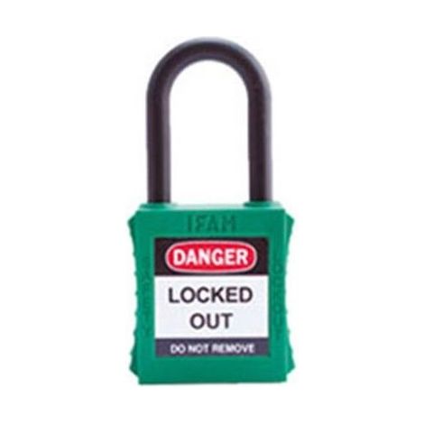 CANDADO ARCO NORMAL ACERO NYLON SF40PN VERDE - IFAM