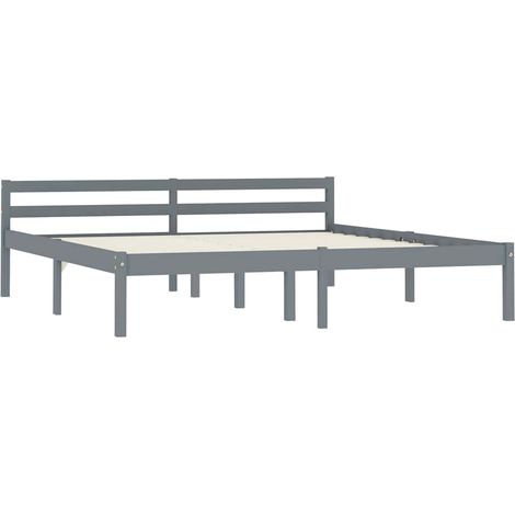 Maison Exclusive - Giroletto senza Materasso Grigio 180x200 cm Legno Massello Pino (1/5)