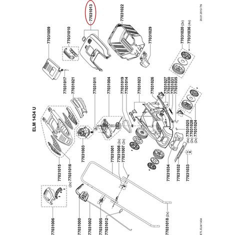 Coperchio sacco raccolta per rasaerba IKRA - MOGATEC 043116