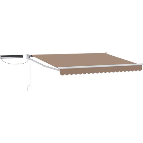 Auvent rétractable électrique Taupe 100% Polyester et Aluminium vidaXL (1/5)