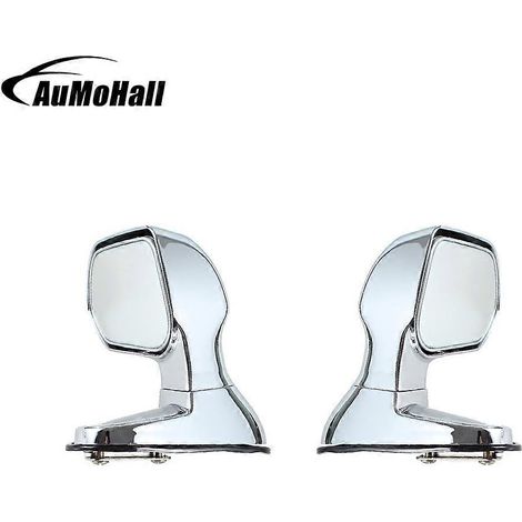 Lot de 2 rétroviseurs d'angle mort argentés pour voiture, rétroviseurs plats latéraux arrière, accessoires auto, rétroviseurs arrière grand angle (1/5)