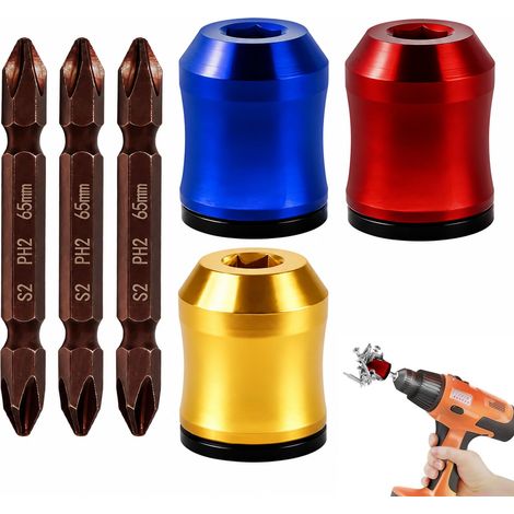 6 Pièces Anneaux Magnétiques Porte-Embouts PH2 65 mm Pour Visseuse (1/5)