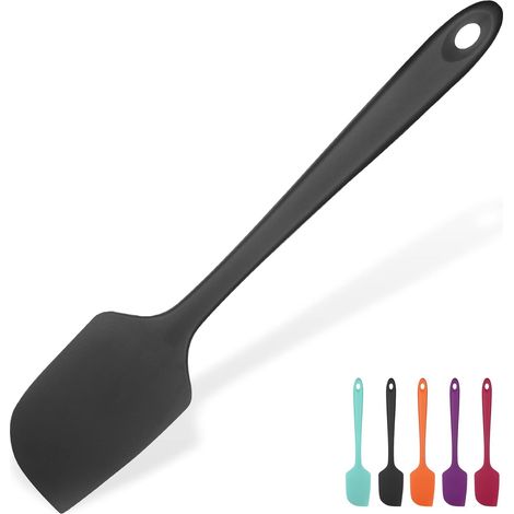 1 Spatule Silicone 35,6cm Résistant Chaleur 315℃ Flexible Antiadhésif Cuisson Pâtisserie Noir