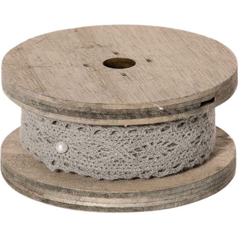 Rocchetto in merletto grigio, confezione da 4, 3 m (kit da 3)