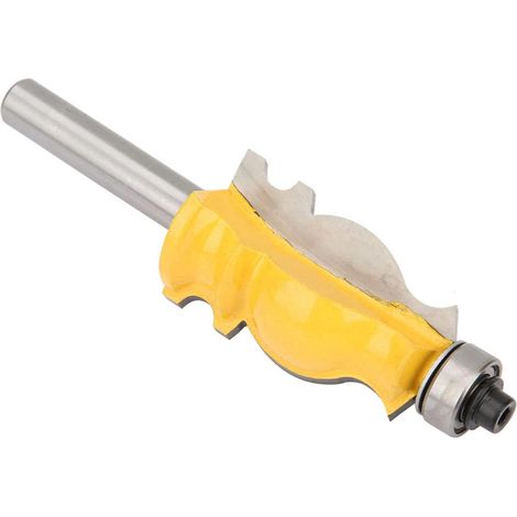 Fraise à Queue de Poisson pour le Travail du Bois, Tige de 8mm, Fraise de Finition, la Chaleur Jaune Empêche le Routeur à Queue de Poisson, Routeur à Main Courante, à Bois, à , à (1/4)