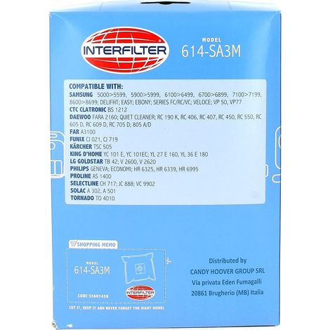 Set di 4 sacchetti per vuoto per aspirapolvere samsung