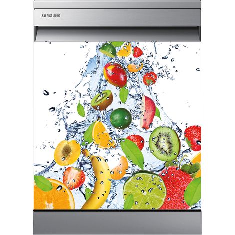 Stickers Lave vaisselle - Fruits - 60x60 cm - Adhésif BRILLANT (1/2)