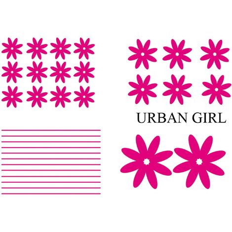 Set Adhesifs ELEMENT URBAN GIRL couleur Rose