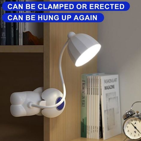 Lampe Pince pour Enfant Lampe de Lit Clipser Lampe de Lecture Dimmable 3 Modes dclairage Lampe de Bureau LED Enfant (1/4)