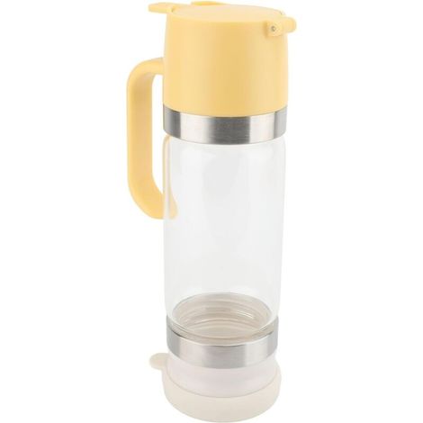 Distributeur de sirop étanche en verre pour café et miel – Résistant à la chaleur, usage domestique et professionnel, couleur jaune (1/4)