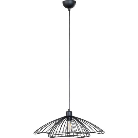 [NEUWERTIG] B-Ware Opviq Hängeleuchte Pendelleuchte Leuchte Tel Schwarz Metall ø 50 Cm E27 Led