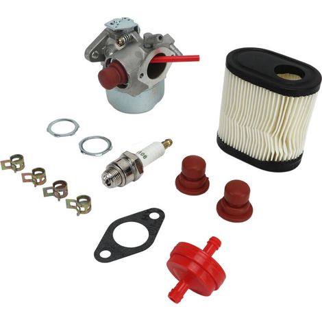 Kit carburatore 640350 per motori Tecumseh LEV100, LEV105 e LEV120, comprensivo di candele, filtro dell'aria e filtro del carburante. (1/3)
