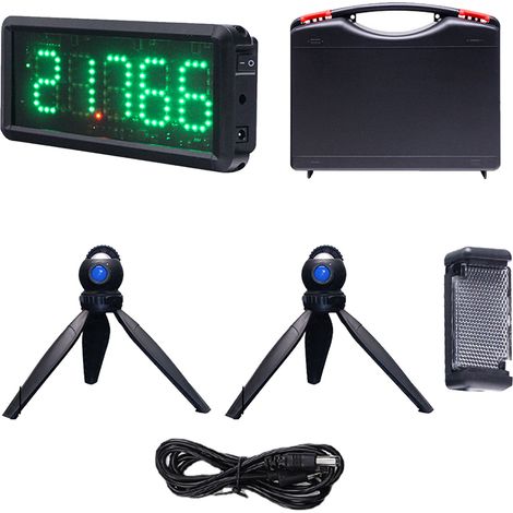 Minuterie de course de sprint sans fil, affichage LED vert à 5 chiffres, chronomètre, horloge pour l'entraînement sur piste, course de moto