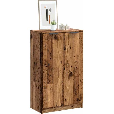 Schuhschrank Altholz-Optik 59x35x100,5 cm Holzwerkstoff