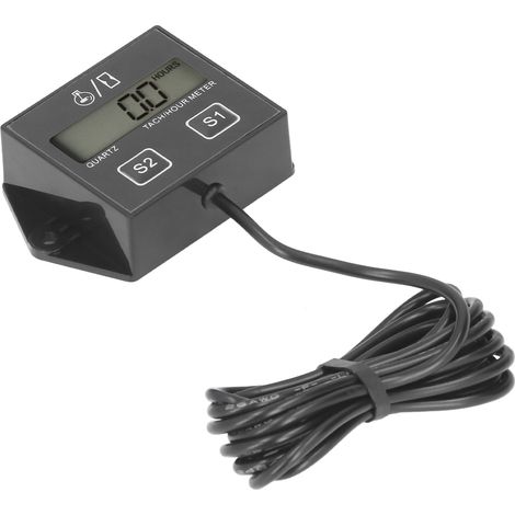 Compteur horaire moteur essence 2/4 temps avec affichage LCD, tachymètre universel pour camionnette et moto, minuteur de mesure, écran digital. (1/5)