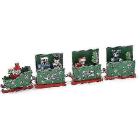 Mini-hibou, bonhomme de neige, Père Noël, train en bois, décoration de Noël, cadeaux, jouets pour enfants, décoration de table de Noël (1/5)