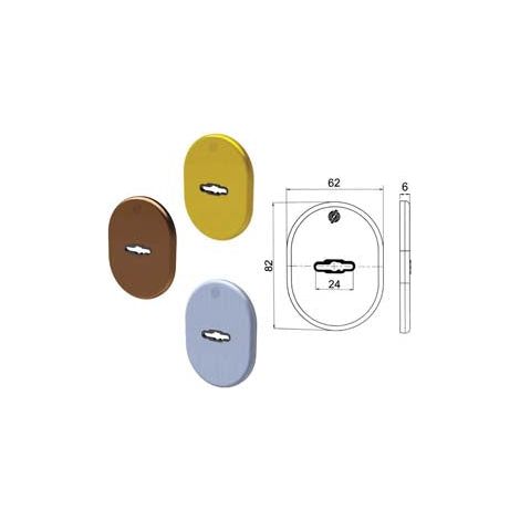 Mostrina Interna/Esterna Doppia Mappa Serie T - mm.62x82x6 ottone lucido (4301KOL)