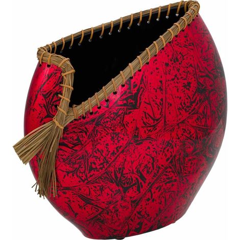 Jarrón de cerámica rojo 35x14,5x36