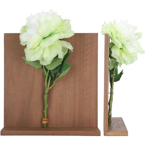 Hängende künstliche Blumenwanddekoration mit Holzschild für Wohn- und Schlafzimmer (1/5)